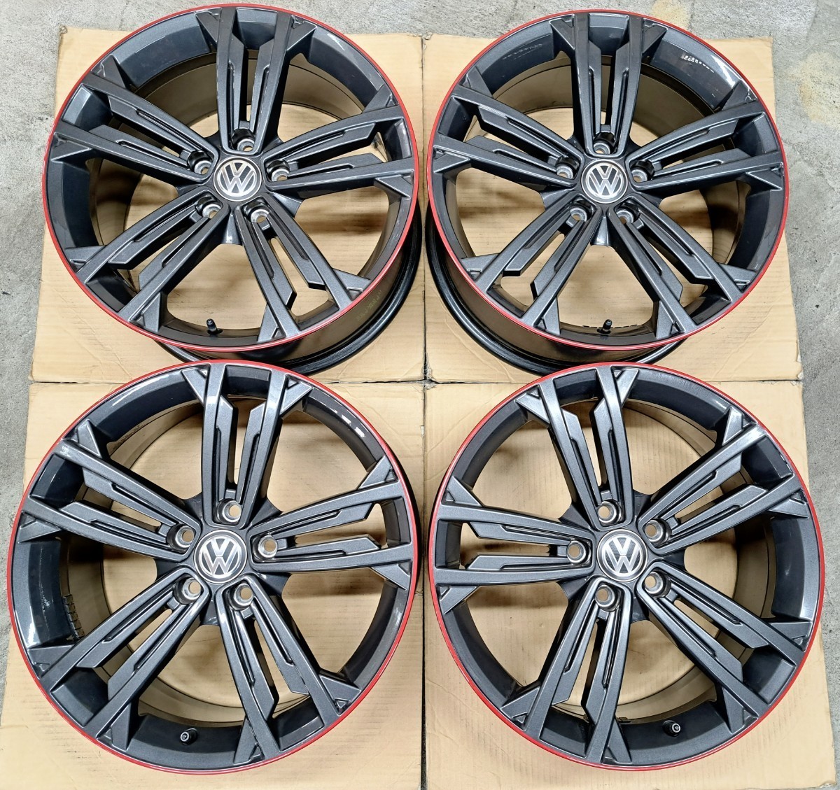 [ finest quality goods ] Volkswagen Golf 7 GTI dynamic last special edition original wheel 4 pcs set 7.5J 18 -inch 112-5H considerably clean 