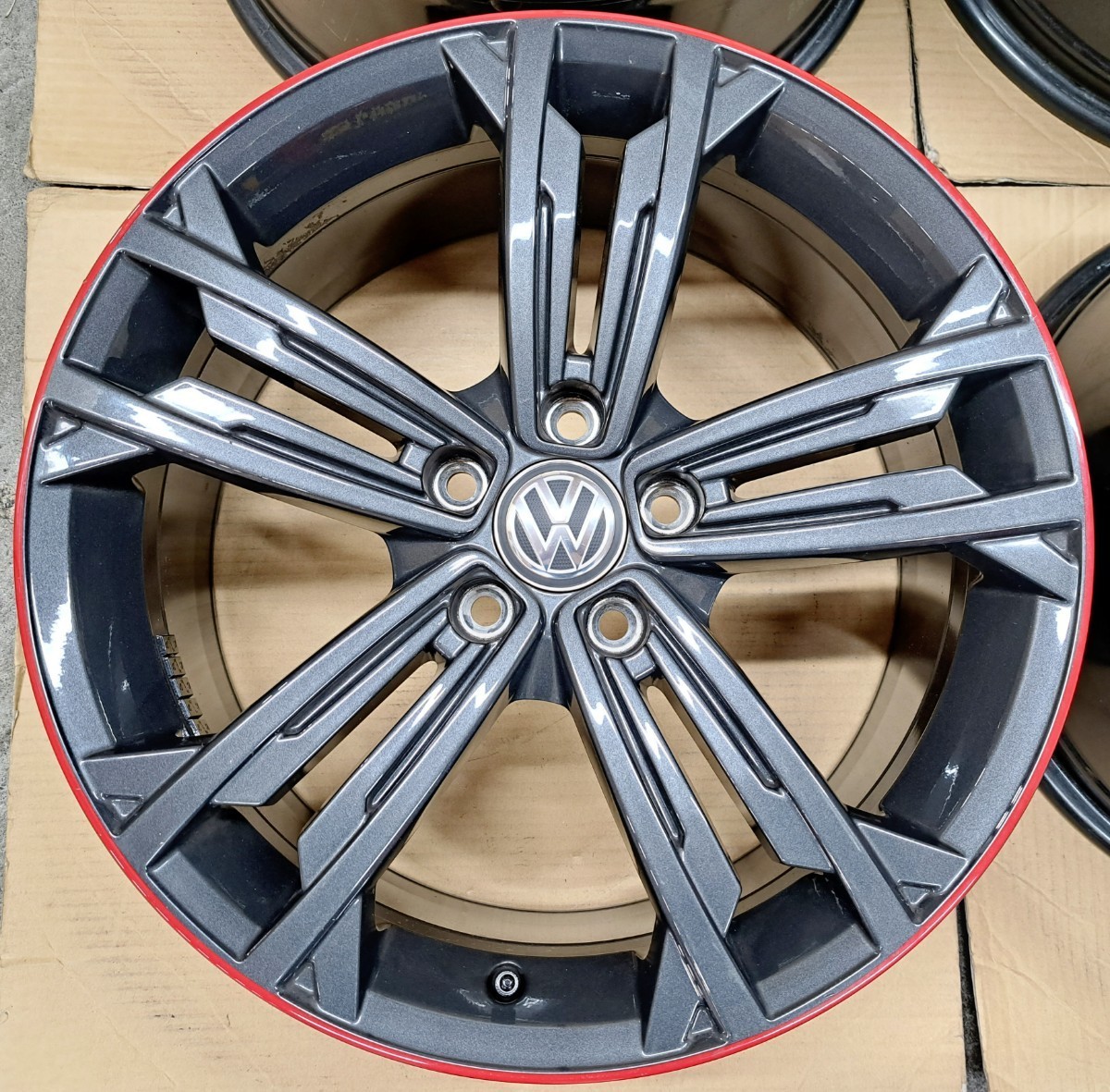 [ finest quality goods ] Volkswagen Golf 7 GTI dynamic last special edition original wheel 4 pcs set 7.5J 18 -inch 112-5H considerably clean 