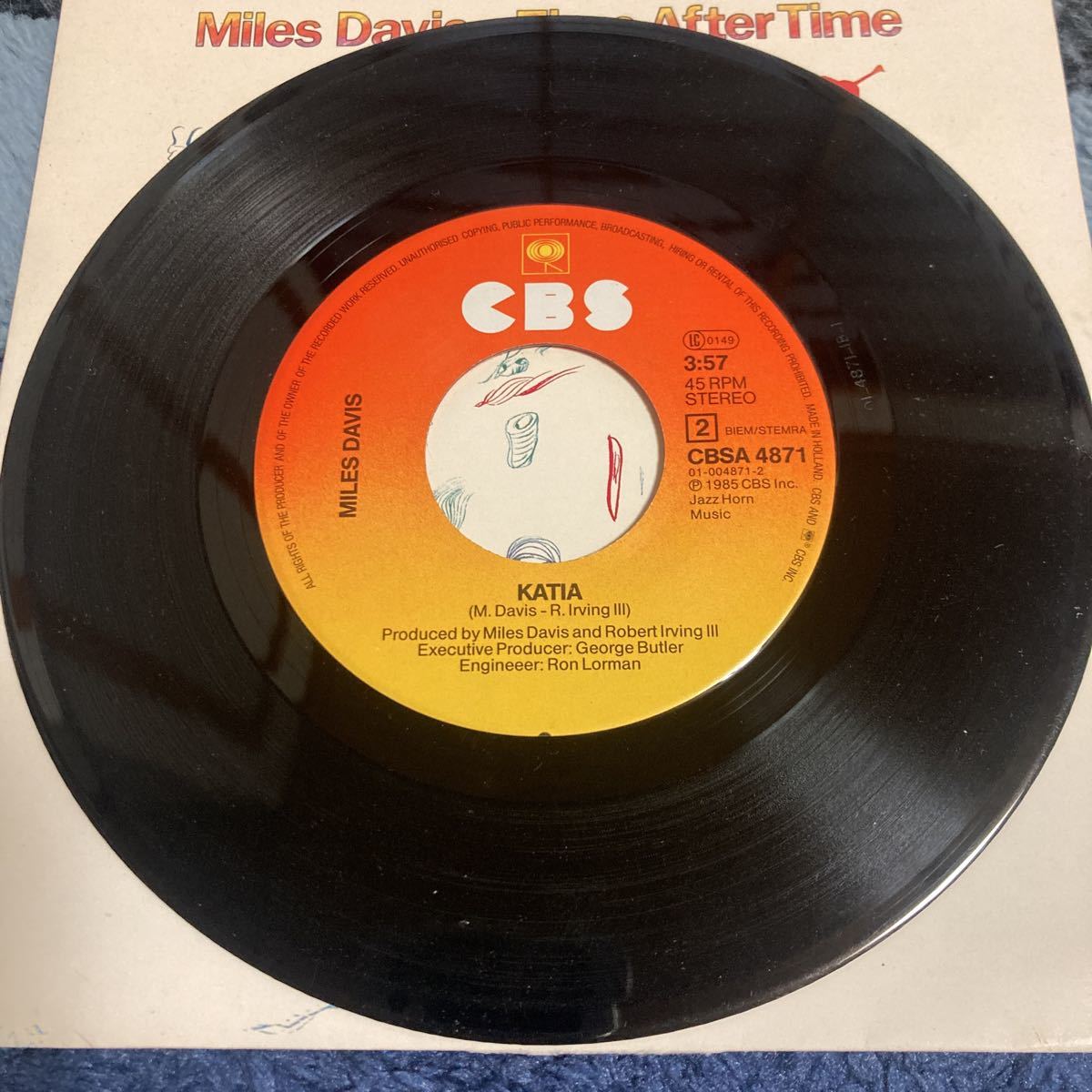 Miles Davis、time after timeカヴァー、7インチレコード、シンディローパー、cyndi lauper、JAZZ、ジャズ_画像3