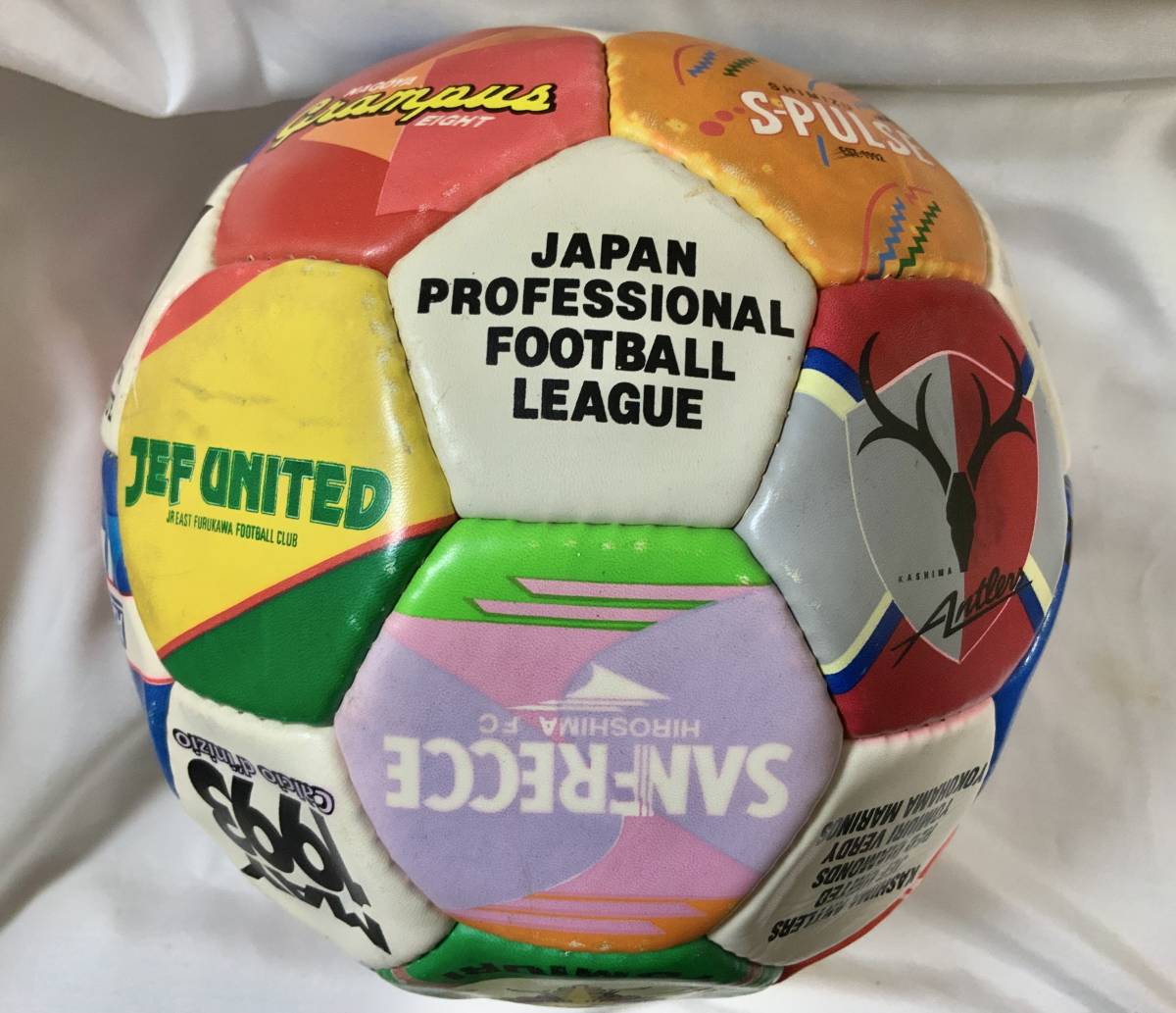 Jリーグ 1993年 10チーム・ボール 30年保管品 ヨゴレあります (郵便・ゆうパック80・送料落札者負担です)の画像4