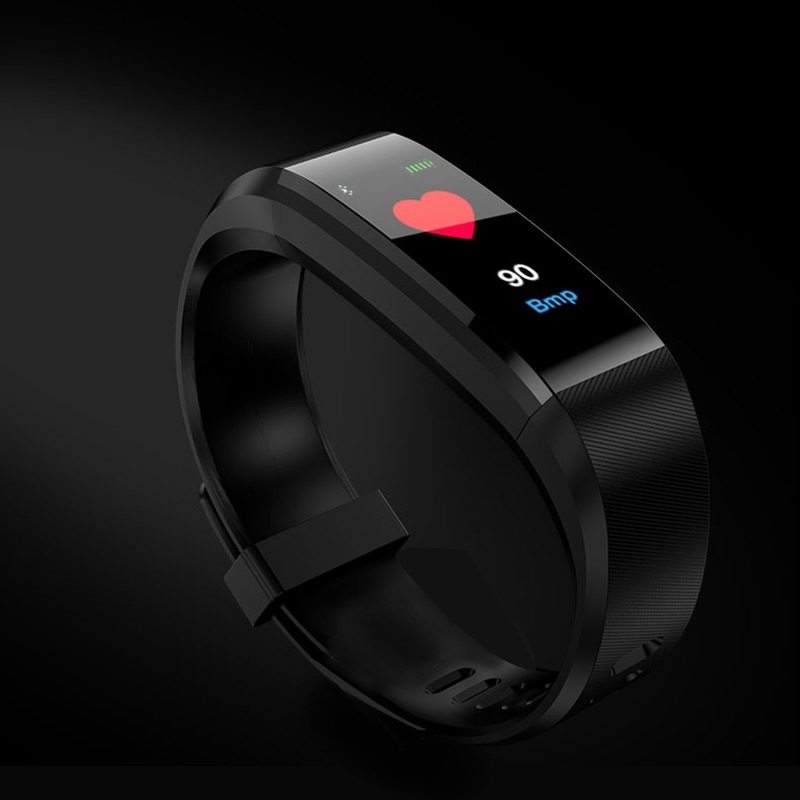 [ free shipping ]*1 jpy start * newest version * Smart bracele * color liquid crystal waterproof pedometer LINE blood pressure Heart rate monitor smart watch iOS/Android black color 