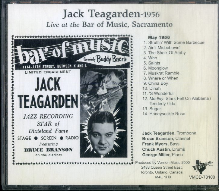 D00157103/CD/Jack Teagarden「Live At The Bar Of Music」_画像2