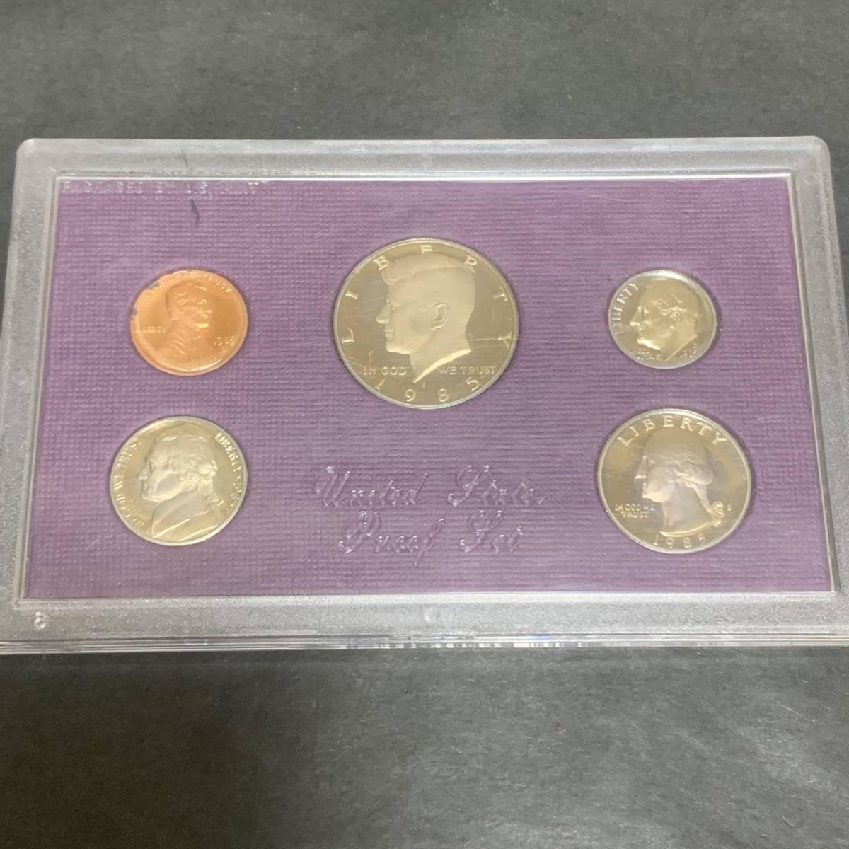 アメリカ プルーフセット 硬貨5枚 ケネディ 1985年 他4枚 美品 ア422_画像1