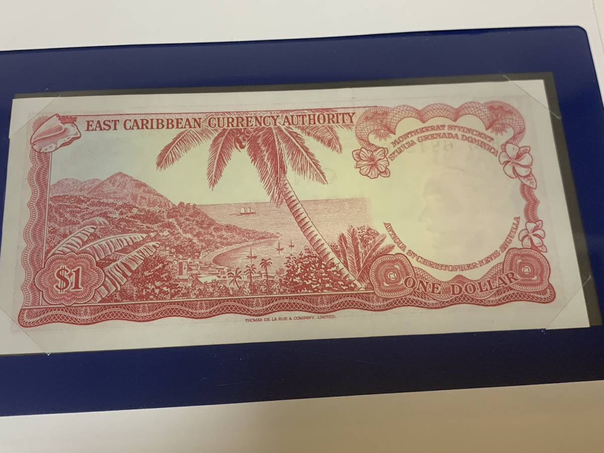 激レア ★ 1 ドル東カリブ海 1965 紙幣 未使用 未開封 美品 ア394_画像6