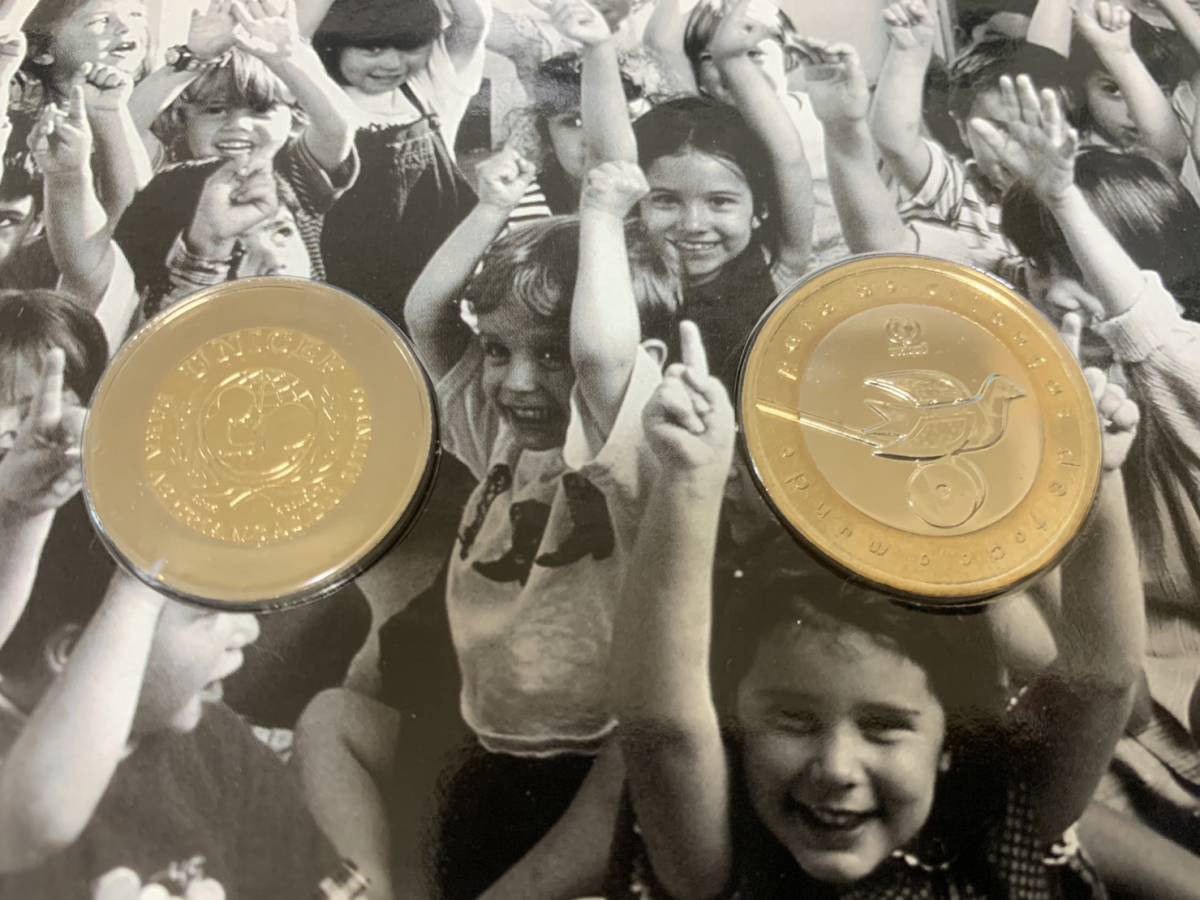 ポルトガル 1999年 セット BUコイン ユニセフ 50年 記念コレクション 美品 ア391_画像4