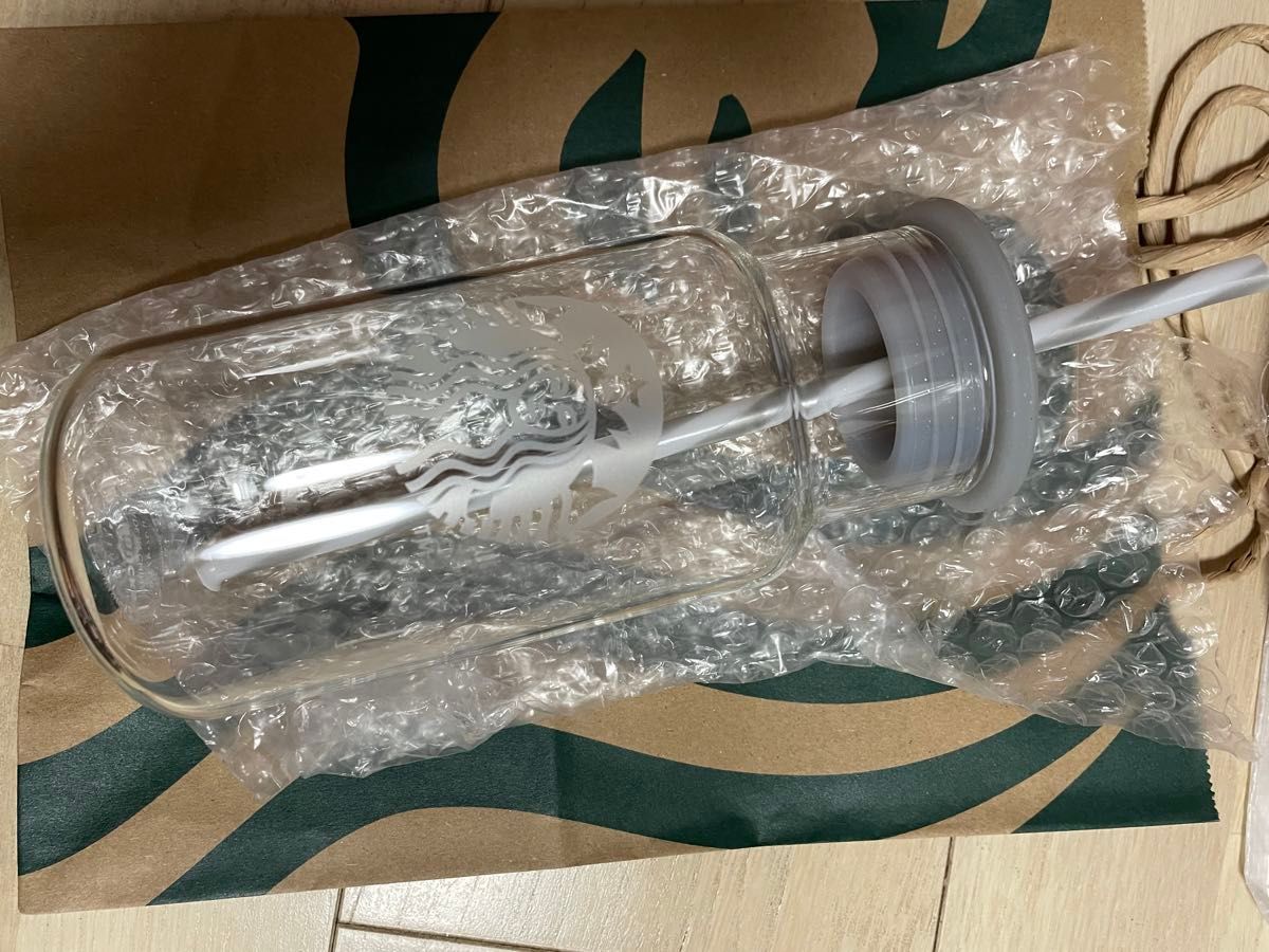 スターバックス グラスタンブラー ストロー付き タンブラー 水筒 サイレン ボトル グラス