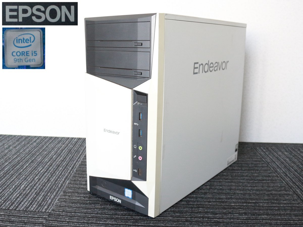 ◆EPSON・エプソン・Endeavor MR8200-L・Core i5 9th Gen シール・デスクトップPC・動作未確認・現状品◆aaa198_画像1