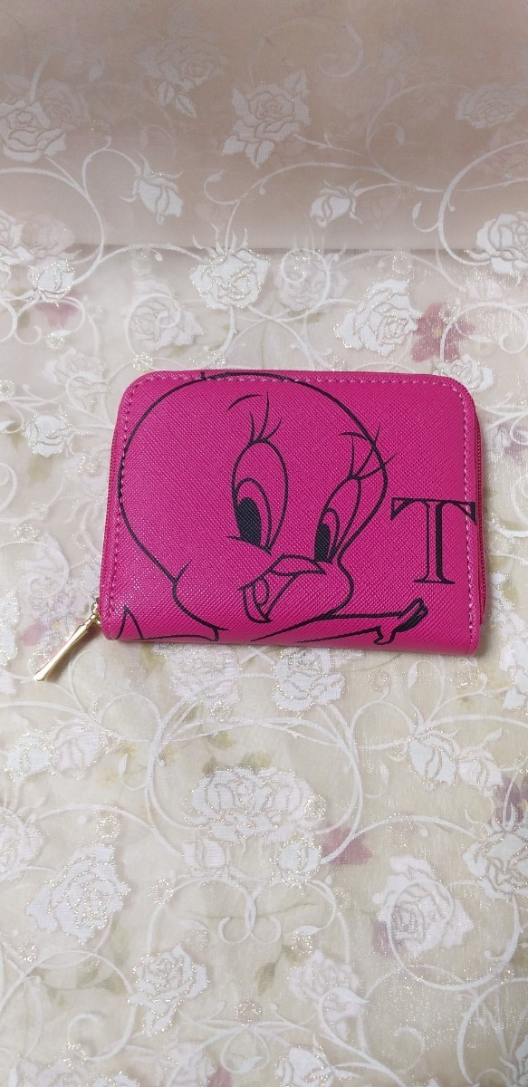 ルーニーテューンズ　トゥイーティー　LOONEY TUNES Tweety 財布 小銭入れ　ピンク_画像1