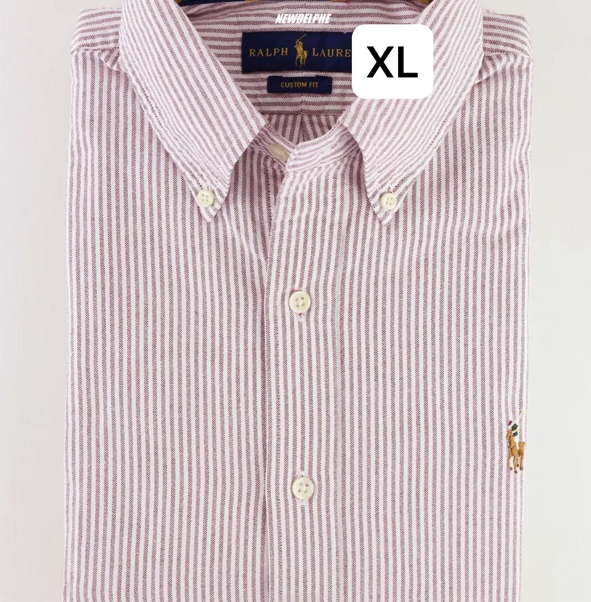 ラルフローレン新品POLO スリムフィット オックスフォード XLサイズ長袖シャツ日本未入荷100%コットンシャツです。
