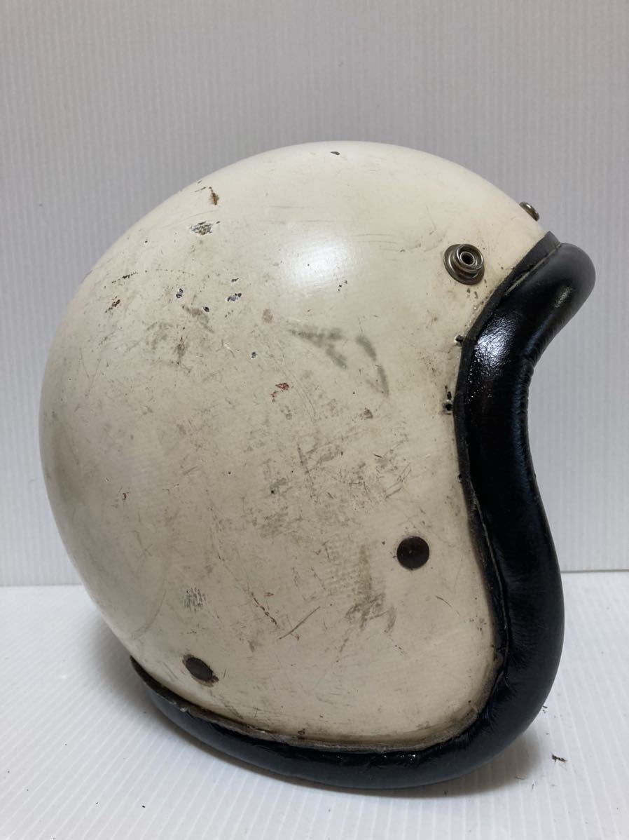 稀少レア50sヴィンテージ60s当時物マックホールmchal×webcoコラボ商品ヘルメットvintage本物helmet水貼りデカール付きoriginalペイント白_画像4