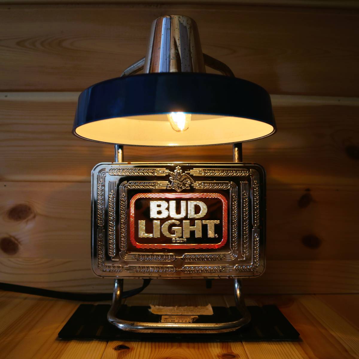 BUD LIGHT バドライト BEER ビール ビンテージ ライトサイン シェードランプ 照明 バー ガレージ Budweiser バドワイザー