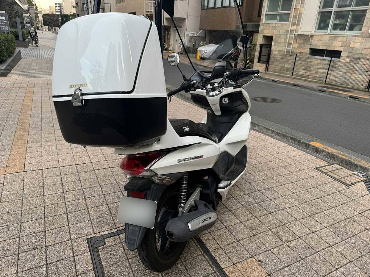 1円スタート！東京 屋根 (ルーフ) 付きHONDA PCX150 KF12 実動 19636km ETC・グリップヒーター付 ベルト交換済_画像3