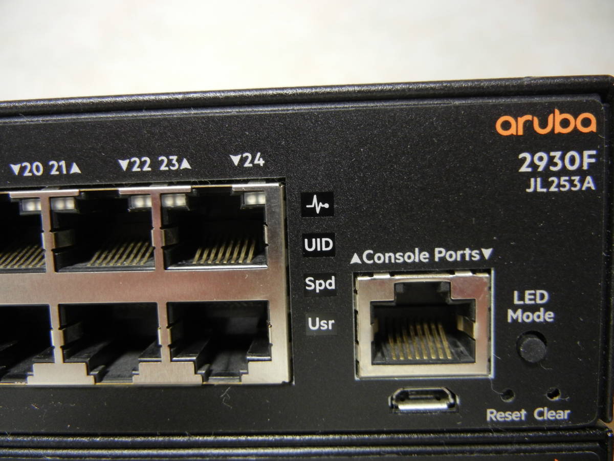 《》【中古】2台SET HP Aruba 2930F-24G-4SFP+ Switch (JL253A) 初期化の画像3