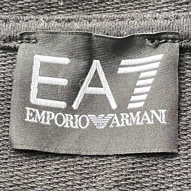 美品■EA7 EMPORIO ARMANI エンポリオ アルマーニ 大きいサイズ XXL ジップアップ パーカー バックプリント ブラック ホワイト 迷彩 メンズ_画像8