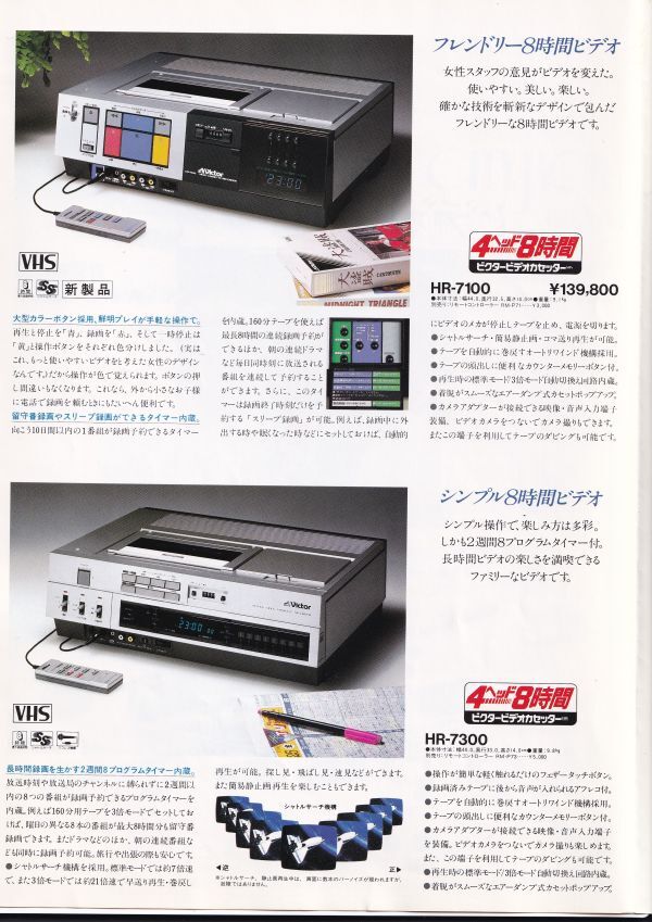 ☆カタログ　ビクター　HR-C3/HR-7100/HR-7650/HR-2650等 ビデオシステム　C4909_画像3