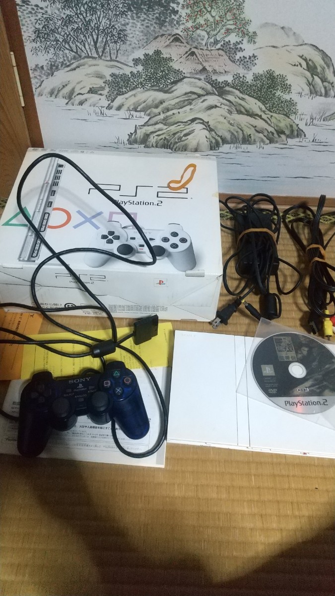 動作確認済 PS2本体プレステ2 PS2 SCPH-75000 CW ソフト付きSONY PlayStation2