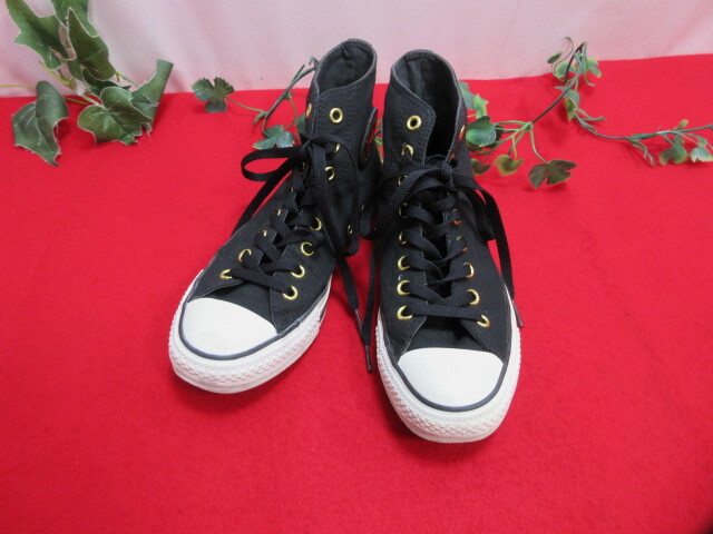 【OH7513/6】CONVERSE/コンバース　ハイカット　スニーカー　ブラック　25.5ｃｍ_画像1