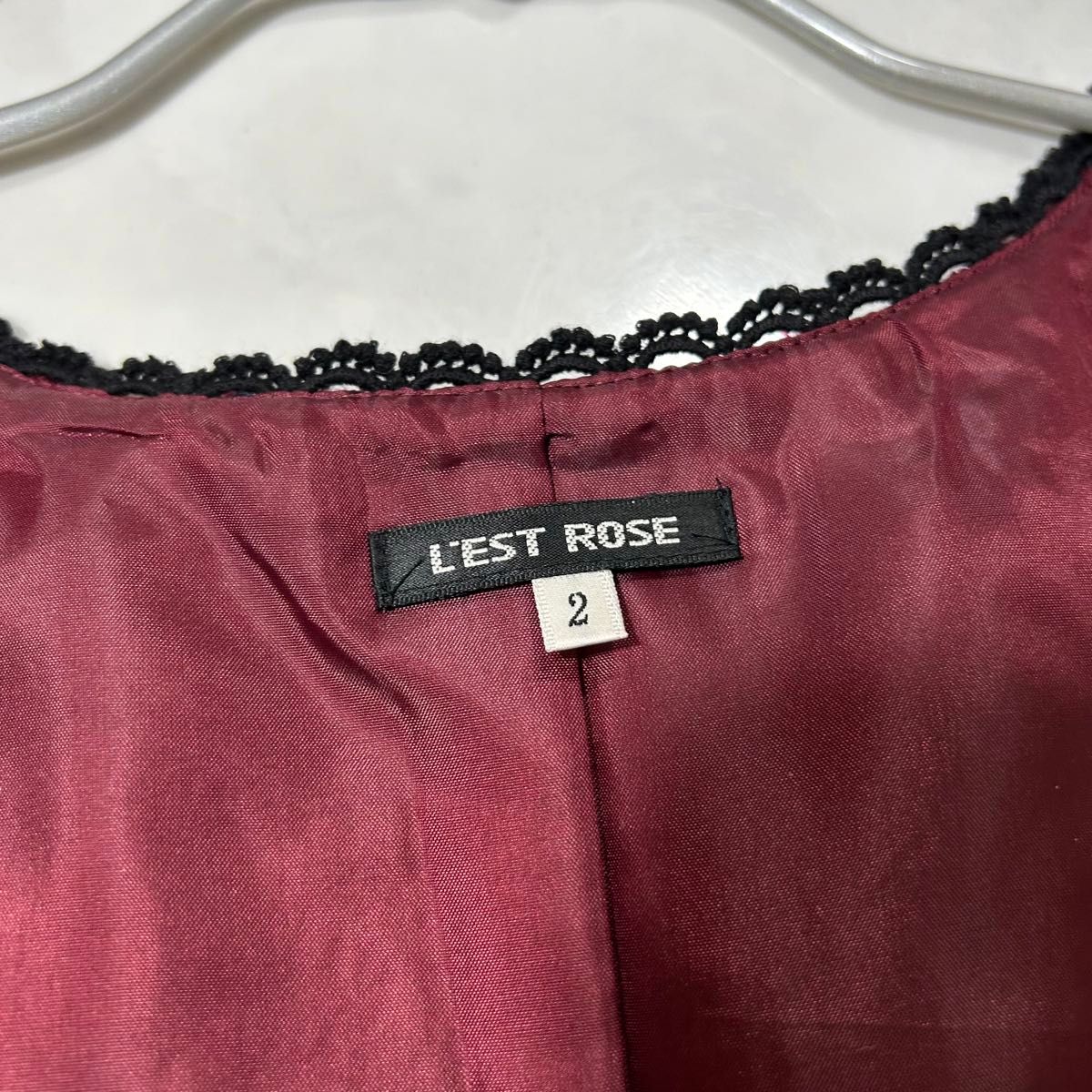 美品　L'EST ROSE レストローズ　ツイード　ワンピース　2