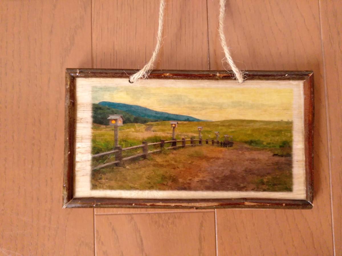  original work series wall decoration photo frame hand made scenery photograph N4 Nara prefecture .. height . autumn .. height .