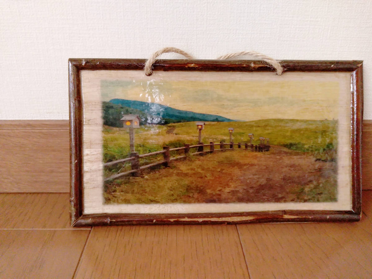  original work series wall decoration photo frame hand made scenery photograph N4 Nara prefecture .. height . autumn .. height .