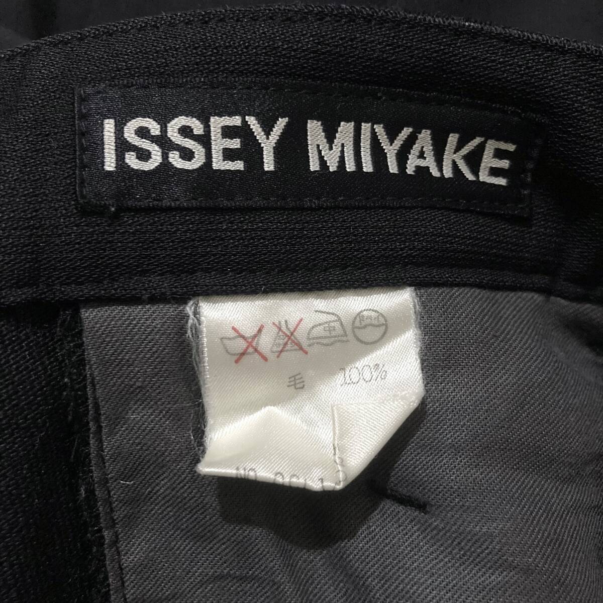 ヴィンテージ ISSEY MIYAKE タック プリーツ ウールスラックス イッセイミヤケ 80s オンリミット アーカイヴ Homme Plisse_画像4