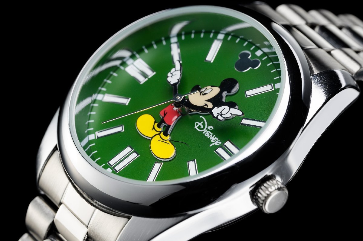 1円～ 1スタ アナザーヘブン×Disney限定MICKEYミッキーマウス別注コラボ時計オイスターパーペチュアル41mm7colors/GREENグリーン_画像1