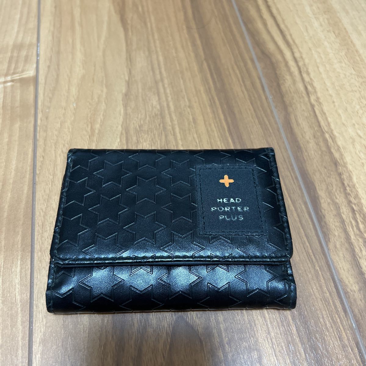 【D】ヘッドポータープラス PORTER 財布 黒 三つ折り財布_画像1