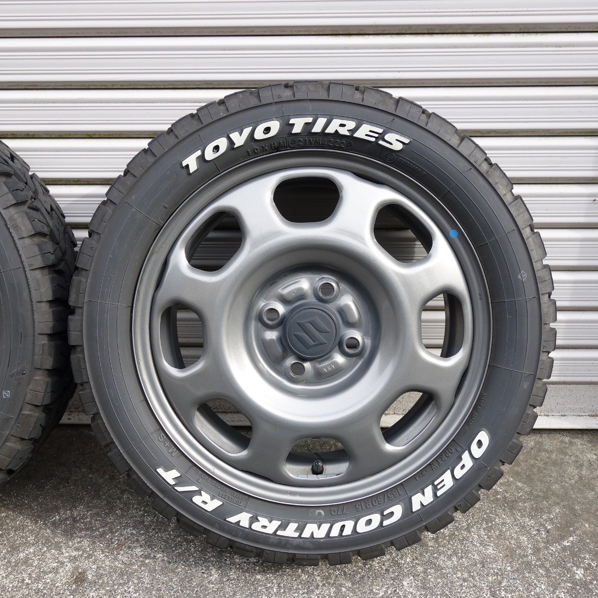 TOYO OPEN COUNTRY オープンカントリー R/T 165/60R15 ホワイトレター ハスラー純正ホイール 4本セット バリ山アゲトラ アゲバン などに _画像5