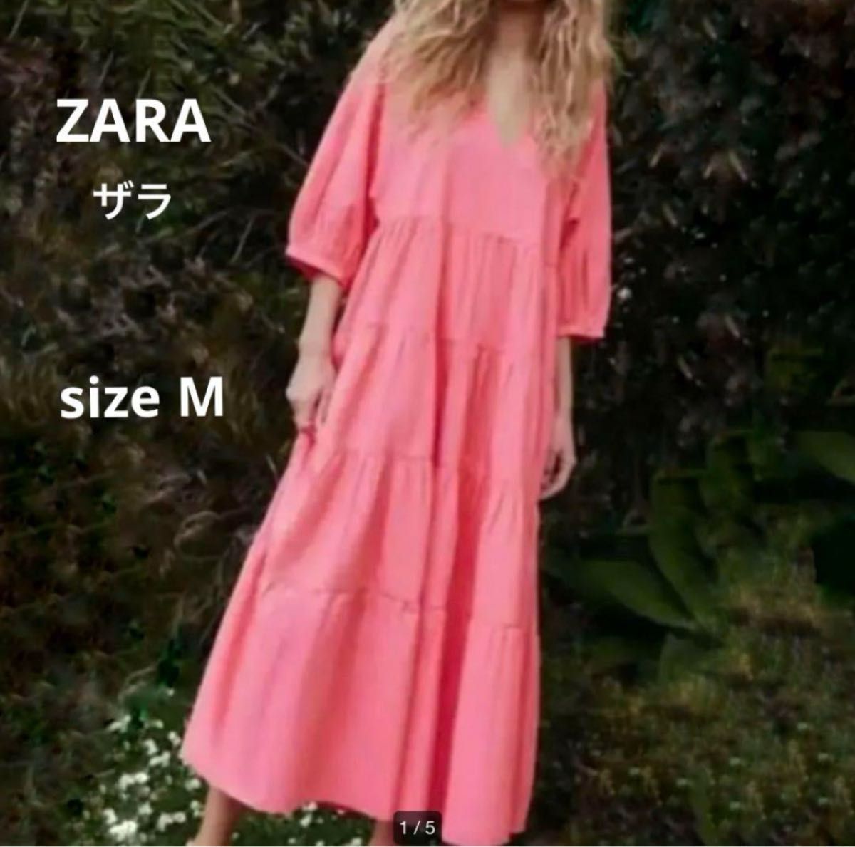 ZARAザラ ポプリンパネルワンピース ティアードワンピース ZARAザラ ポプリンパネルワンピース ティアードワンピース