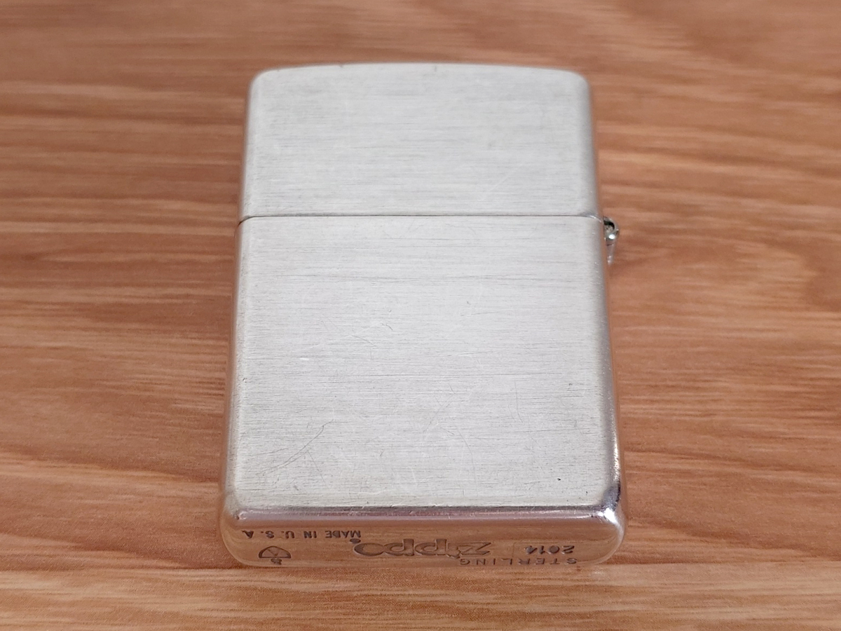 ZIPPO ジッポー スターリングシルバー 純銀 アーマー Armor Case サテーナ 2014年製_画像2