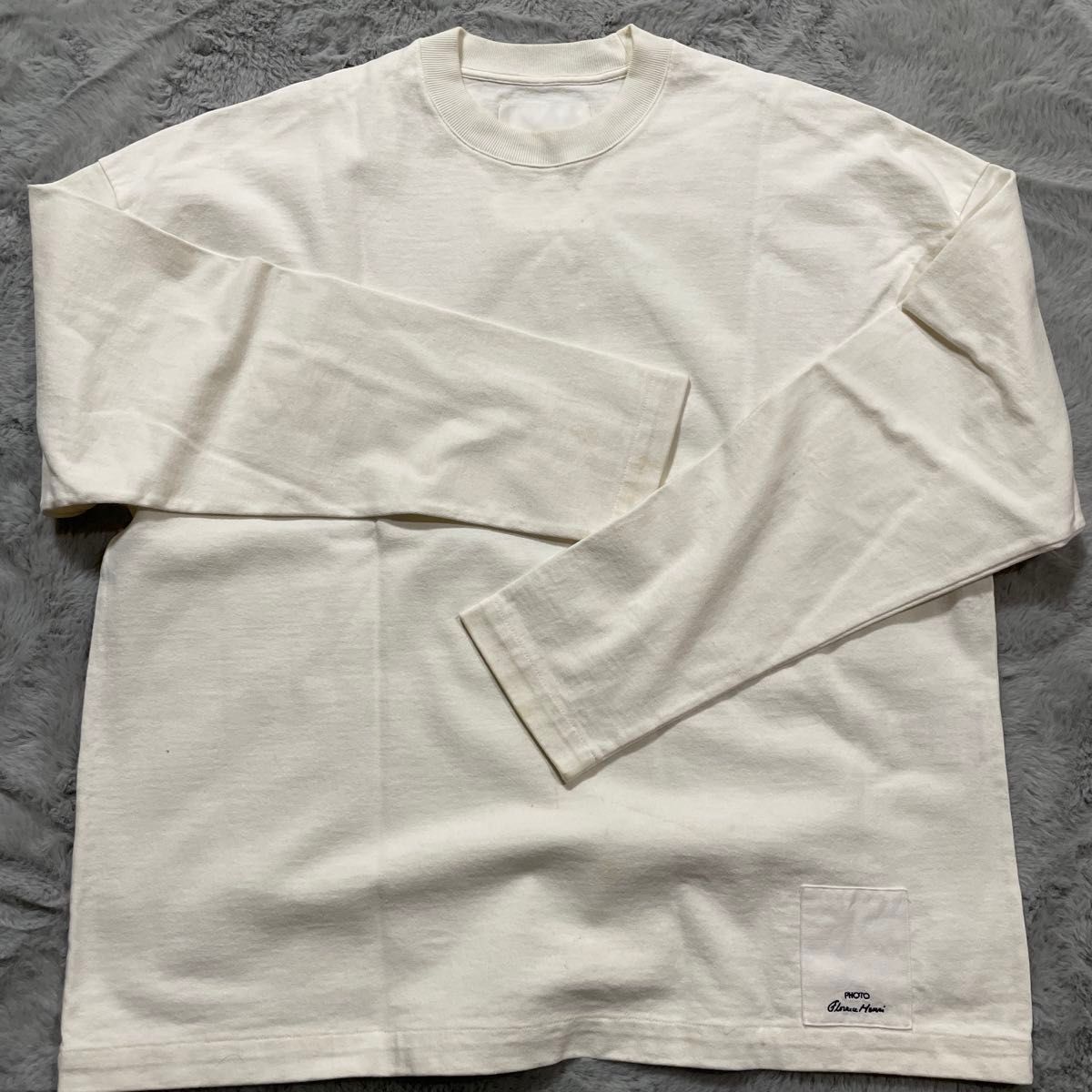希少価値】 JIL SANDER フリンジパッチプリントスウェット21AW 希少価値】 JIL SANDER フリンジパッチプリントスウェット21AW