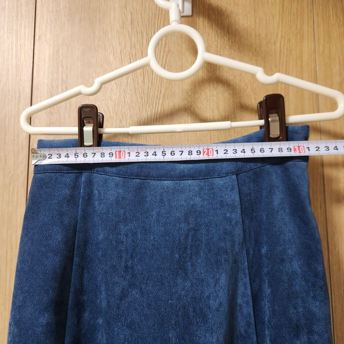 【PAGEBOY】 スモークベロアマーメイドスカート ブルー グリーン 美品