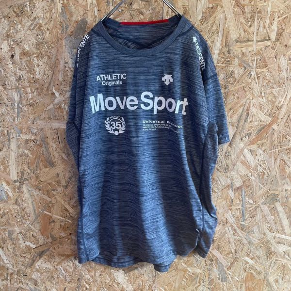 [KWT4830] MOVE SPORT 半袖Tシャツ メンズ チャコールグレー XO ポス_画像2