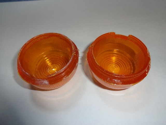 定形外郵便発送可 社外品 はめ込みタイプ ウインカーレンズ 2個組 ビーノ50 チョイノリ ベルデ50等 オレンジ 橙色の画像2