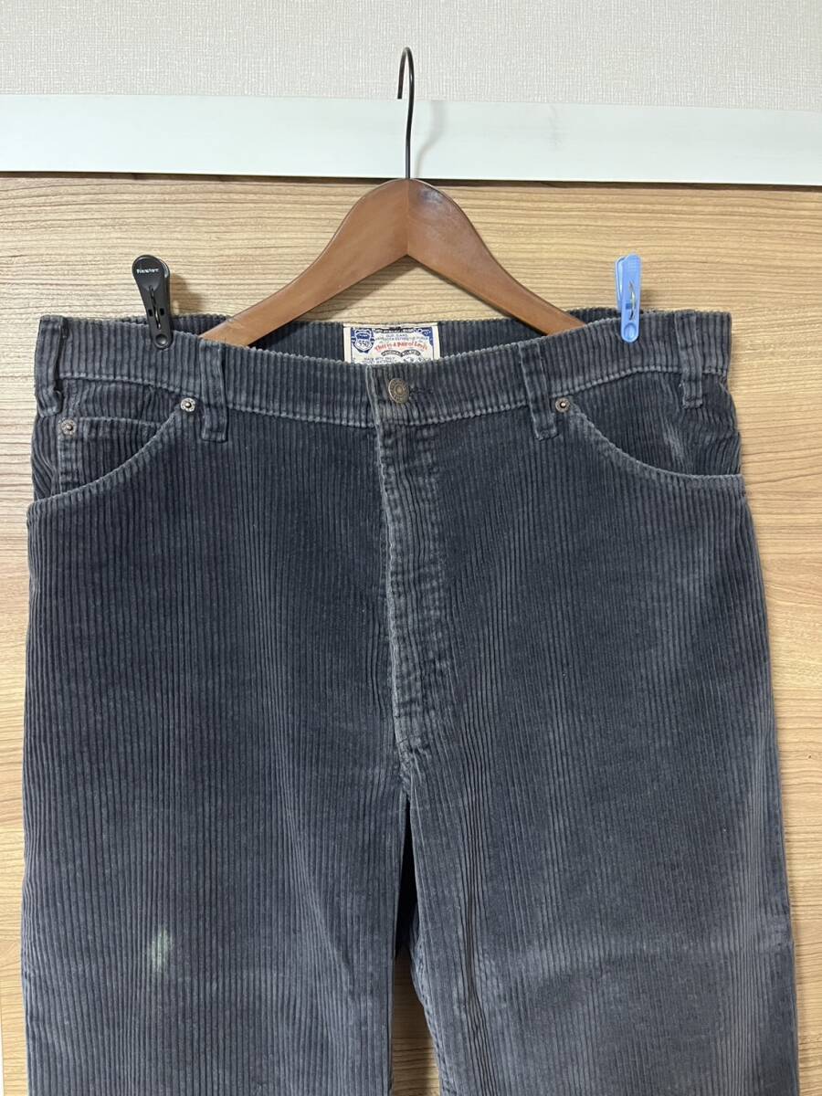 ●超希少 黒コーデュロイ Levis 550 太畝 W36 USA製 検 ビッグE XX 501 66 519 518 505 517 ヴィンテージ　前期 後期 506 507 557 558 RRL_画像3