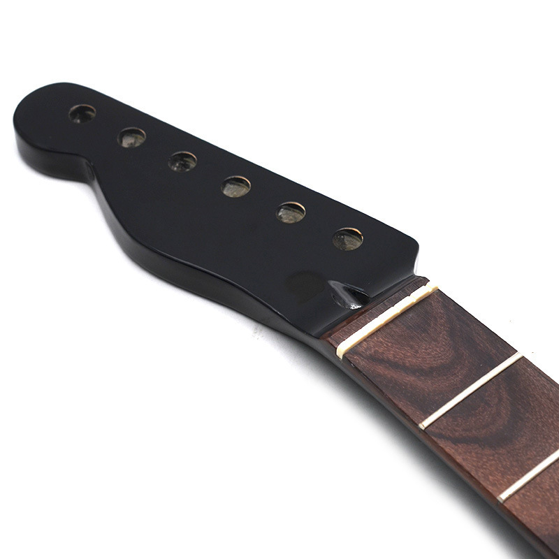 ギターネック テレタイプネック TL ローズウッド指板 フィンガーボード ギターパーツ 左手用 ブラック MU2174の画像2