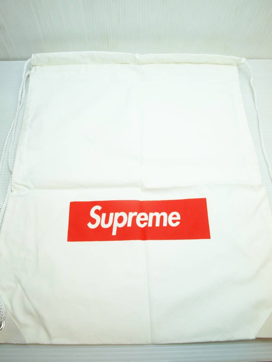 Supreme シュプリーム Drawstring Bag White ドローストリング バッグ 巾着袋 ホワイト 白 Box logo ボックスロゴ 新品未使用品 レア！_画像3