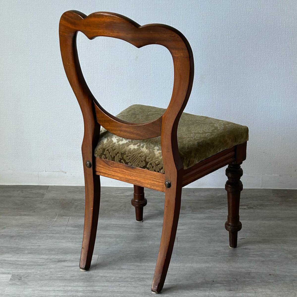 アンティーク 家具 バルーンバックチェア 1900年頃 マホガニー材 イギリス 英国 家具 椅子 ビンテージ ダイニングチェア 店舗什器 082A_画像3