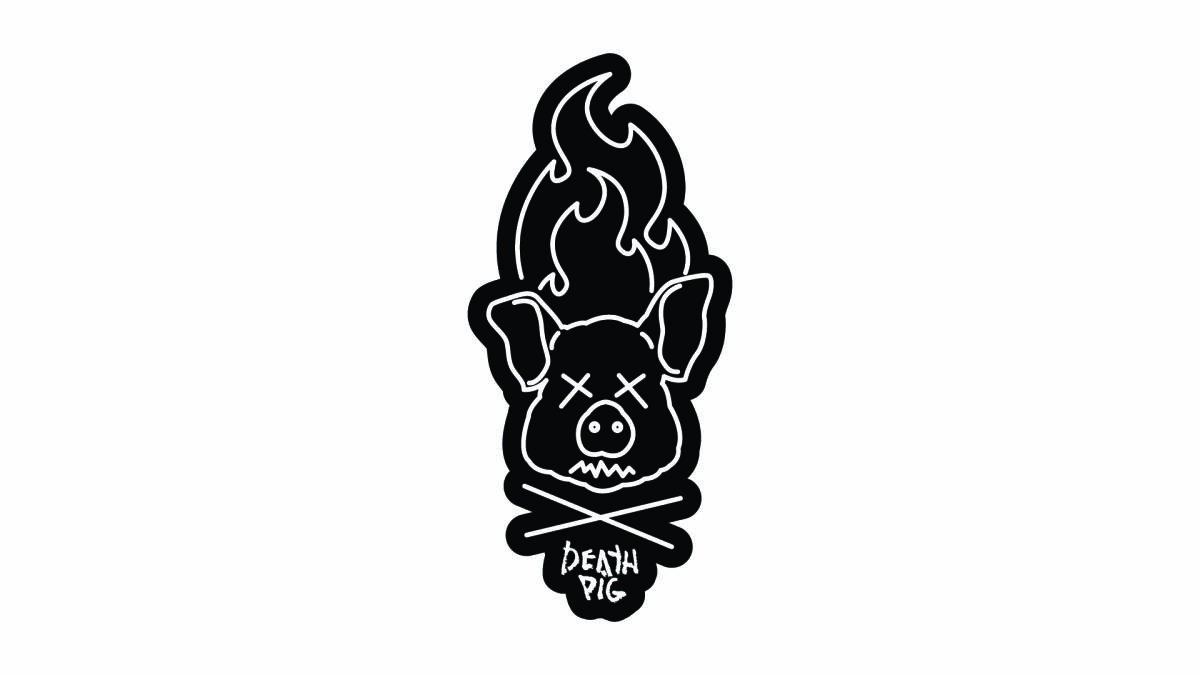 【実物・新品・送料込み・ステッカー】NOVESKE RIFLEWORKS(ノベスキー) DEATH PIG STICKER デス ピッグ ステッカー_画像1