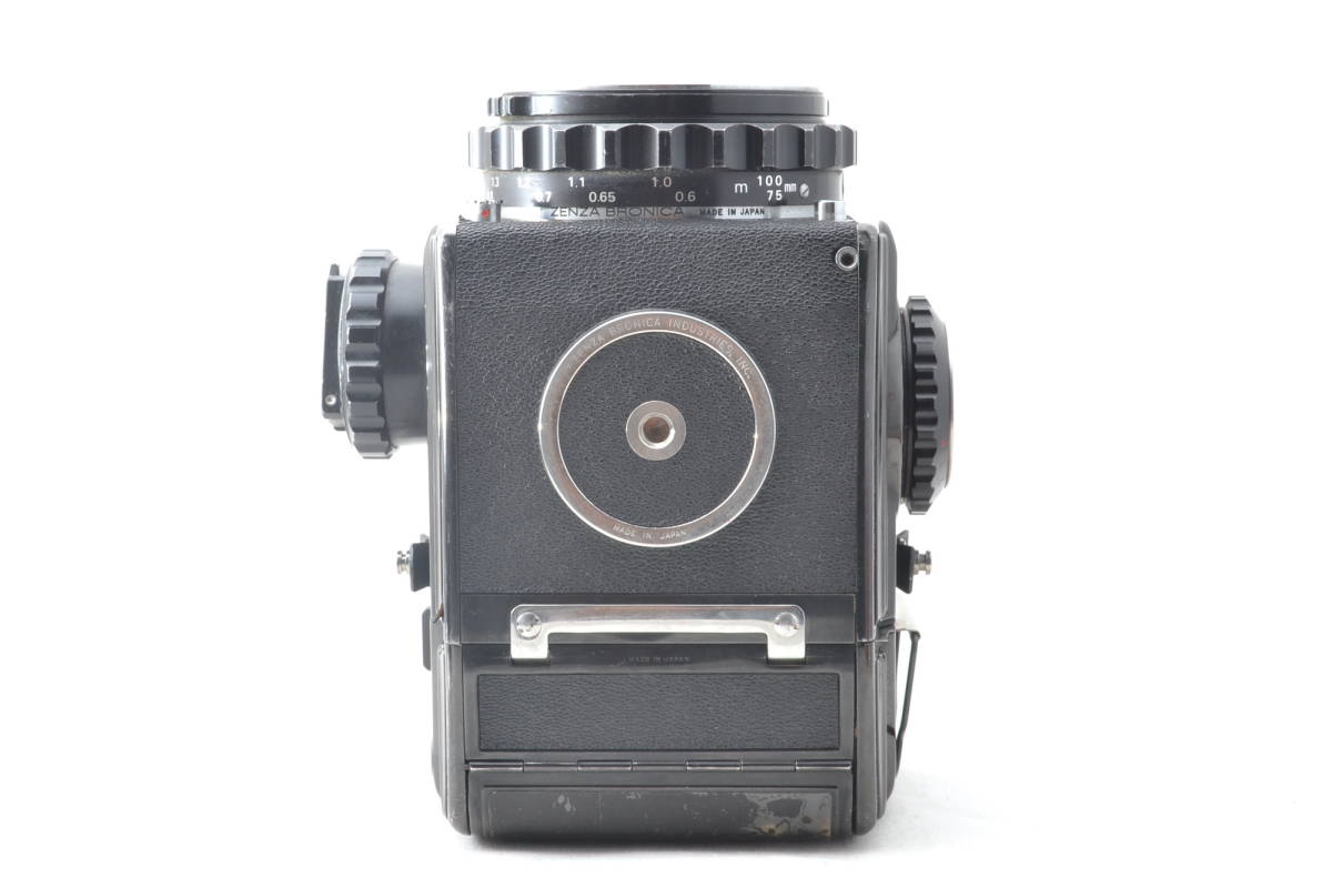 美品 ブロニカ Zenza Bronica S2 ブラック 後期型 6x6 中判カメラ Nikkor-P 75mm f/2.8 レンズ #5453の画像5