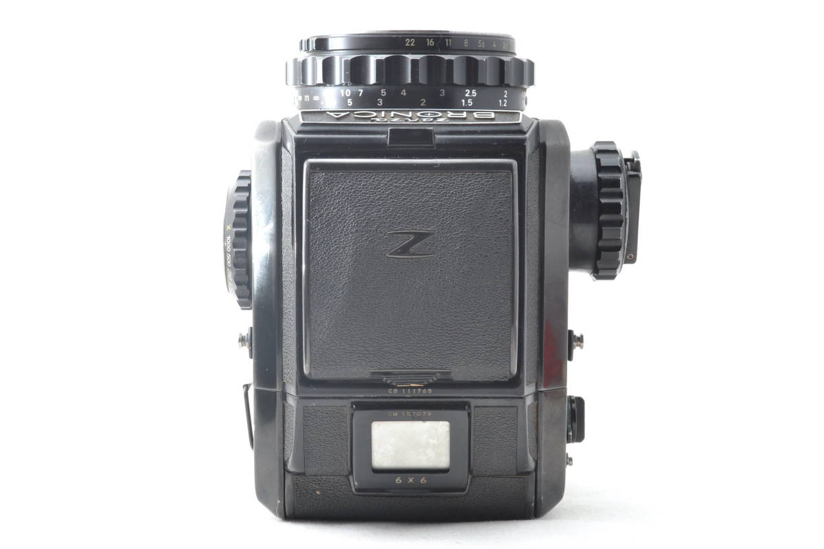 美品 ブロニカ Zenza Bronica S2 ブラック 後期型 6x6 中判カメラ Nikkor-P 75mm f/2.8 レンズ #5453の画像4