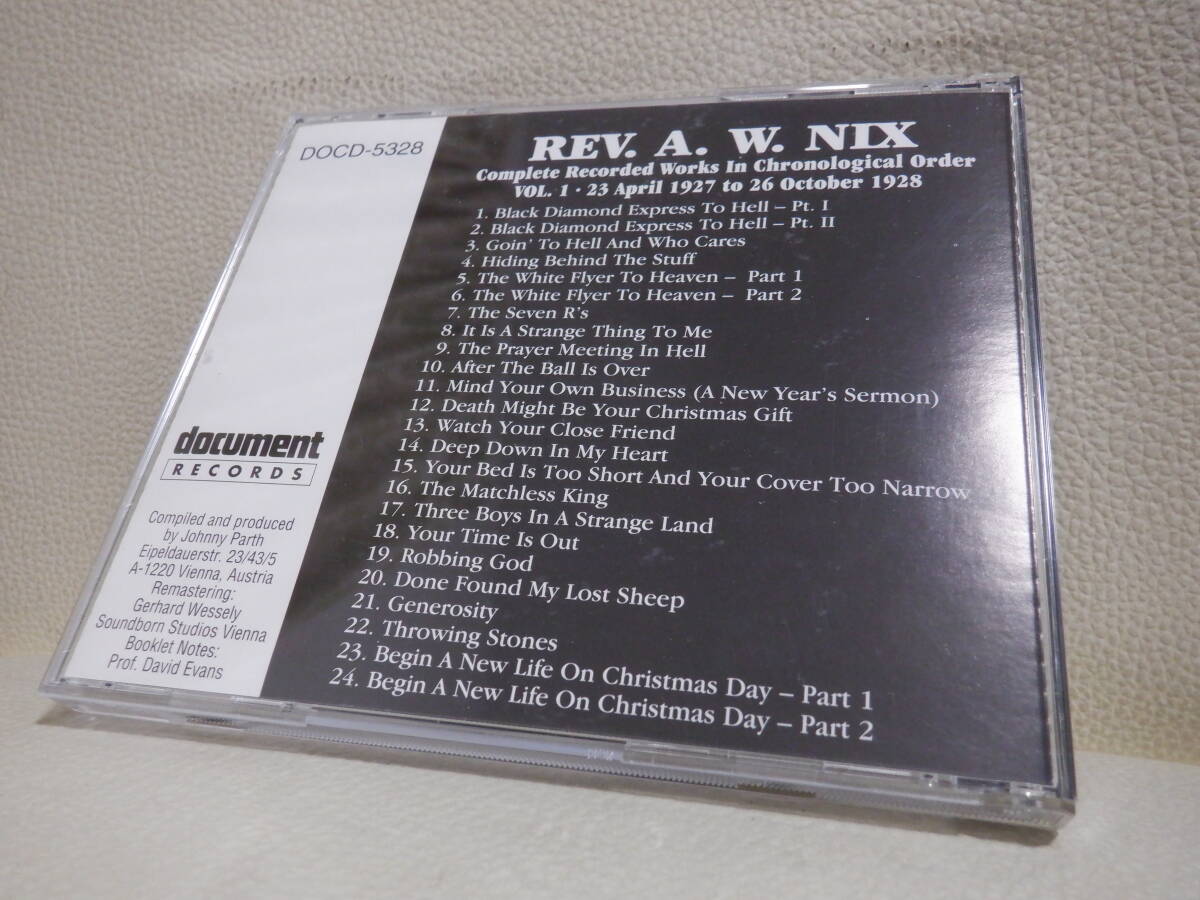 [CD] REV. A. W. NIX / VOL.1_画像2