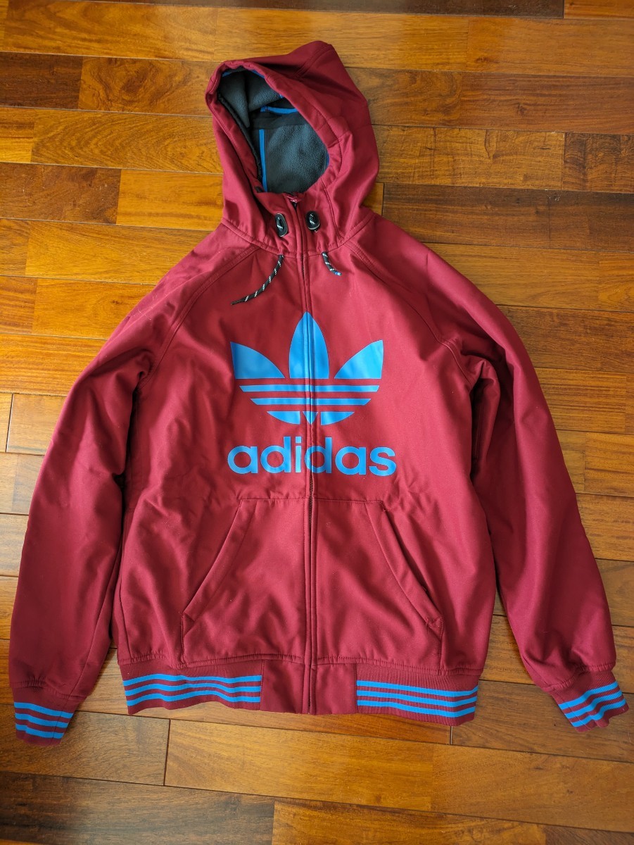 即決あり adidas スノーボード ウェア US(M) / J(O) / アディダス ソフトシェル ジャケット パーカー フーディー_画像1