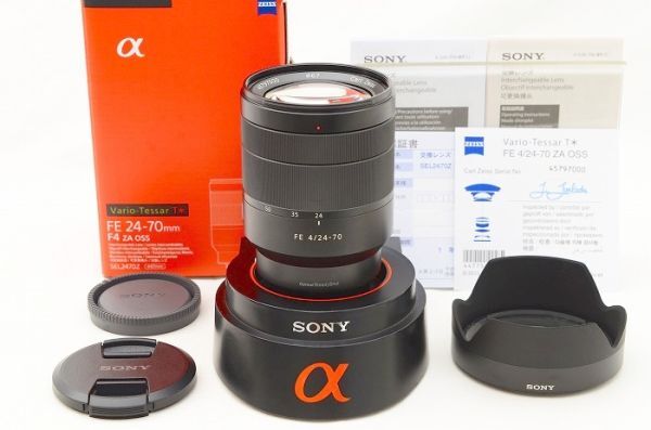 ☆極上美品☆ Sony ソニー Zeiss Vario-Tessar T* FE 24-70mm F4 ZA OSS SEL2470Z 元箱 付属品 ♯24020903
