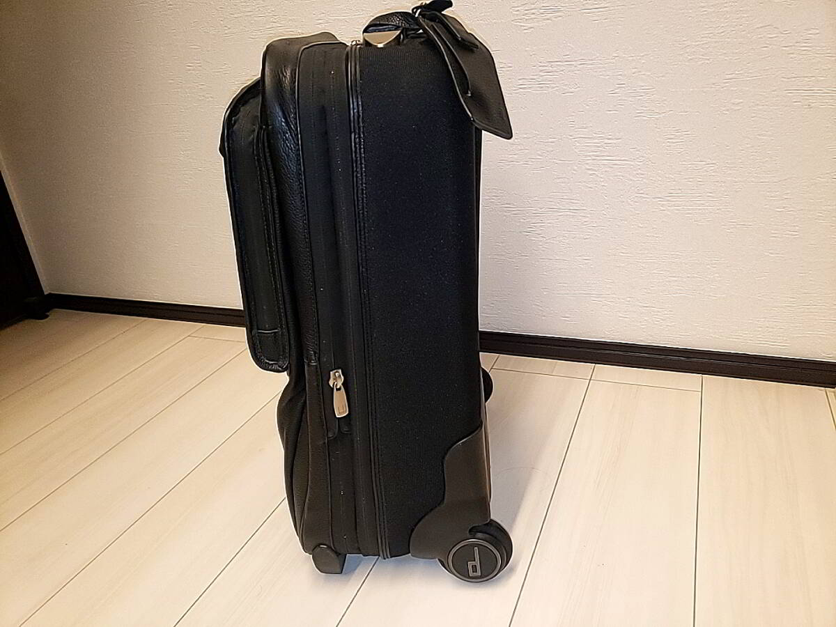 ダンヒル　DUNHILL レザー　ブラック　黒　スーツケース　キャリーバッグ　機内持ち込みサイズ　美品_画像3