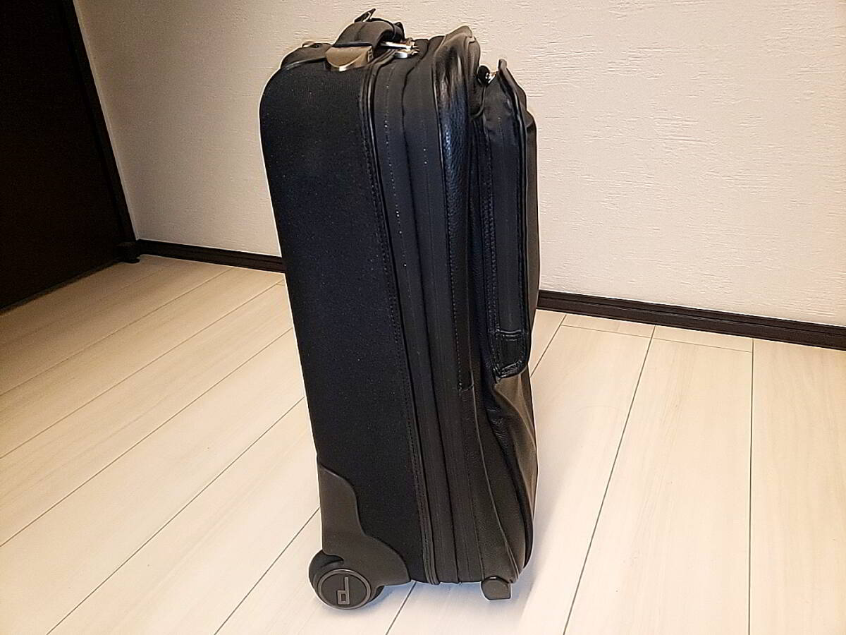ダンヒル　DUNHILL レザー　ブラック　黒　スーツケース　キャリーバッグ　機内持ち込みサイズ　美品_画像5