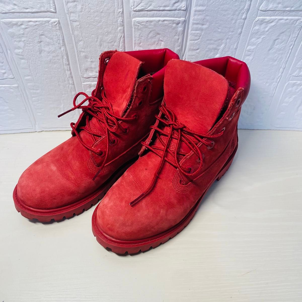 ティンバーランド Timberland ブーツ 22.5cm 靴 レッド 赤