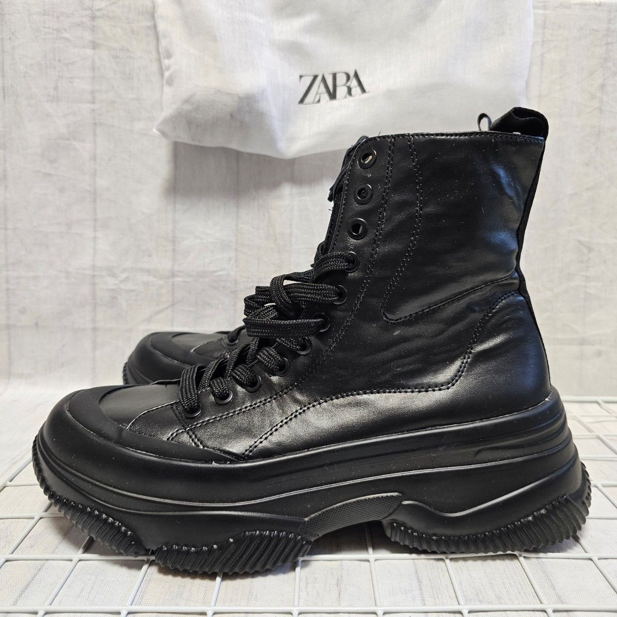 ZARA 38 厚底ブーツ ミリタリー コンバットブーツ|Yahoo!フリマ ZARA 38 厚底ブーツ ミリタリー コンバットブーツ|Yahoo!フリマ