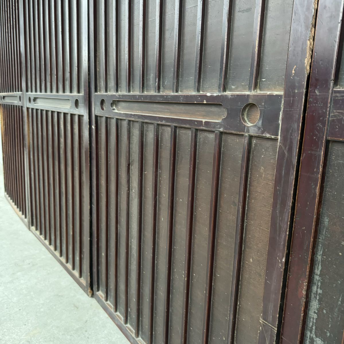 GM2KD21 2 interval 4 sheets . close . Ben gala coating. wooden door old Japanese-style house ... door era fittings entranceway door warehouse door 