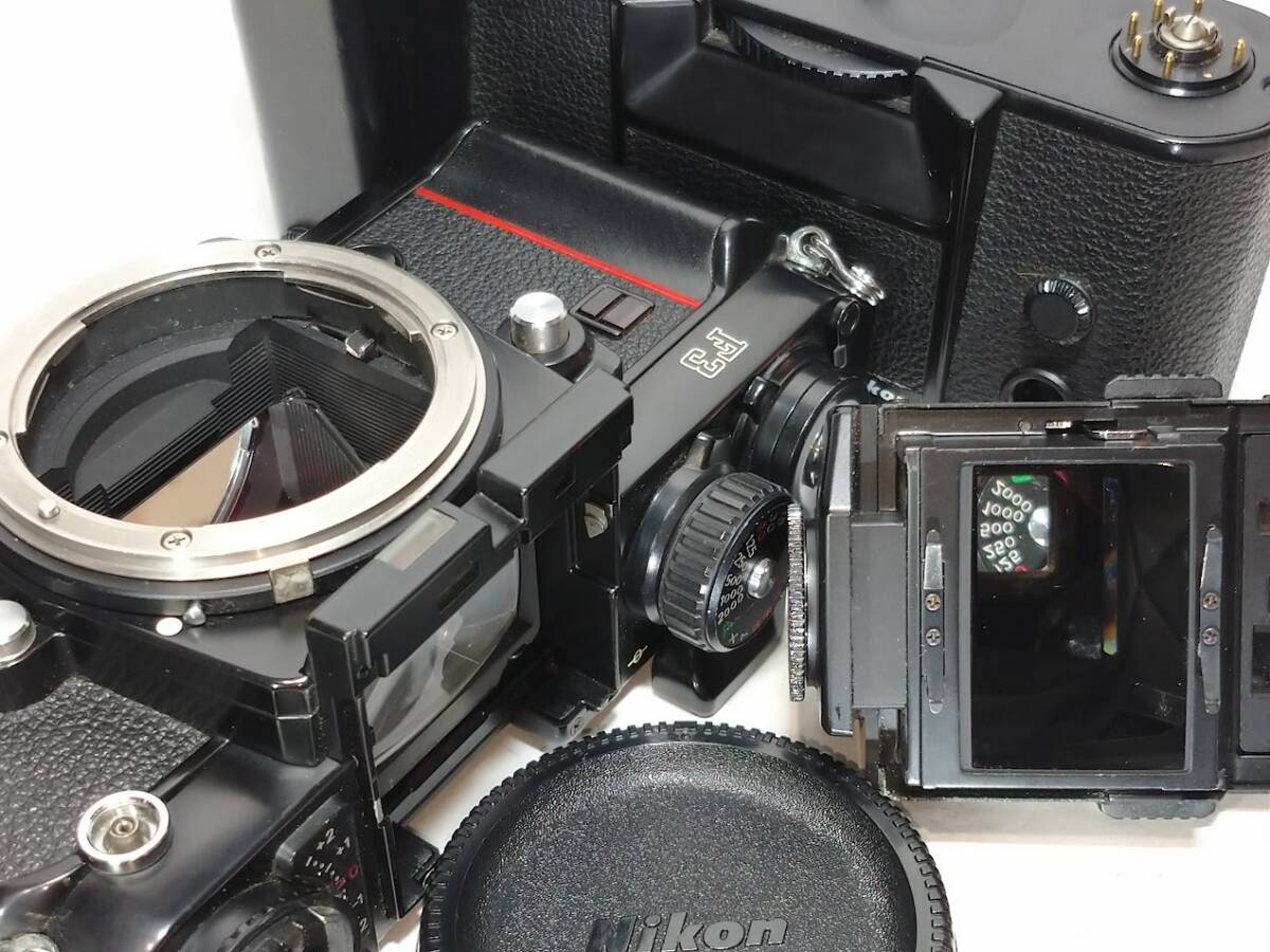 【美品／動作確認済】 ニコン Nikon F3 アイレベルファインダー+ モータードライブMD-4 80年代を代表する名機F3の逸品！#2358_画像10
